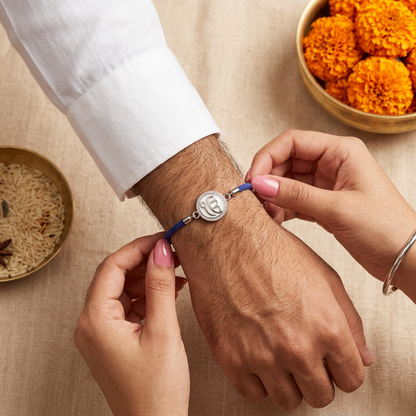Ik Onkar Divine 92.5 Sterling Silver Bracelet Rakhi