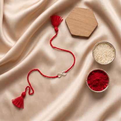 Infinite Bond Silver Rakhi