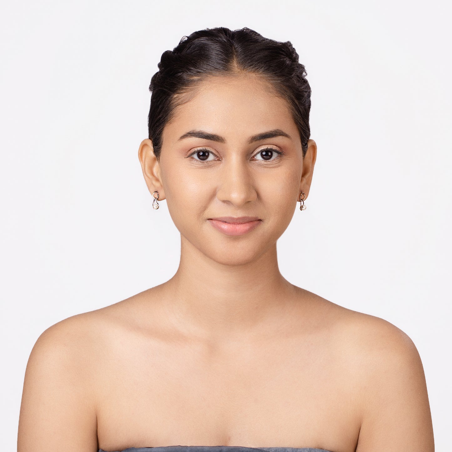 Infinity Pearl Loop Earrings