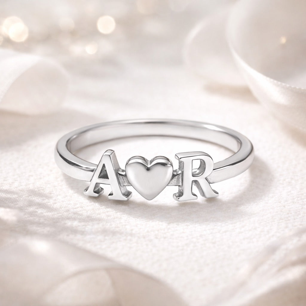 Initials Heart Band