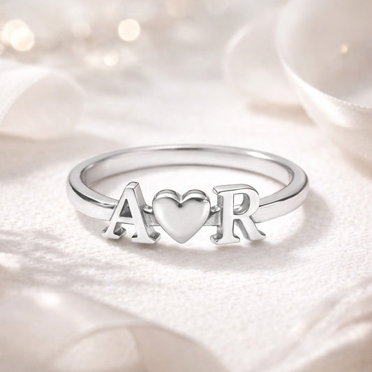Initials Heart Band