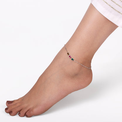 Colorstone Link Anklet