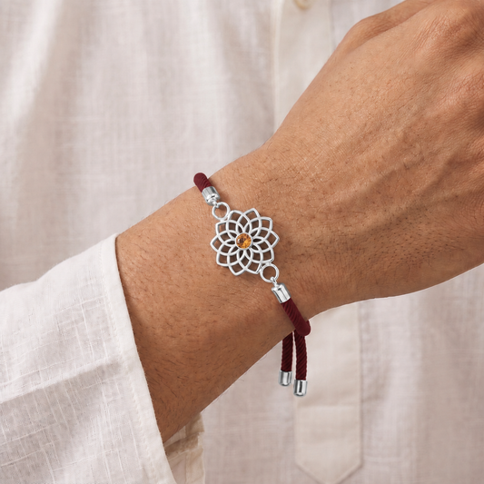 Kamal Jyoti Sterling Silver Rakhi