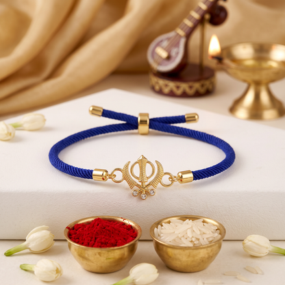 Khanda Veer Silver Rakhi