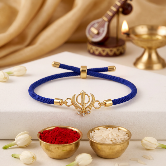 Khanda Veer Silver Rakhi