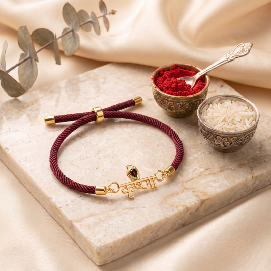 Krishna Divine Silver Rakhi