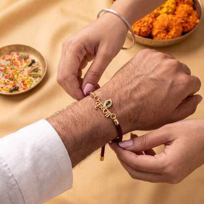 Krishna Divine Silver Rakhi