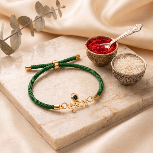 Krishna Divine Silver Rakhi