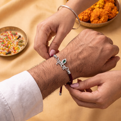 Krishna Divine Sterling Silver Rakhi