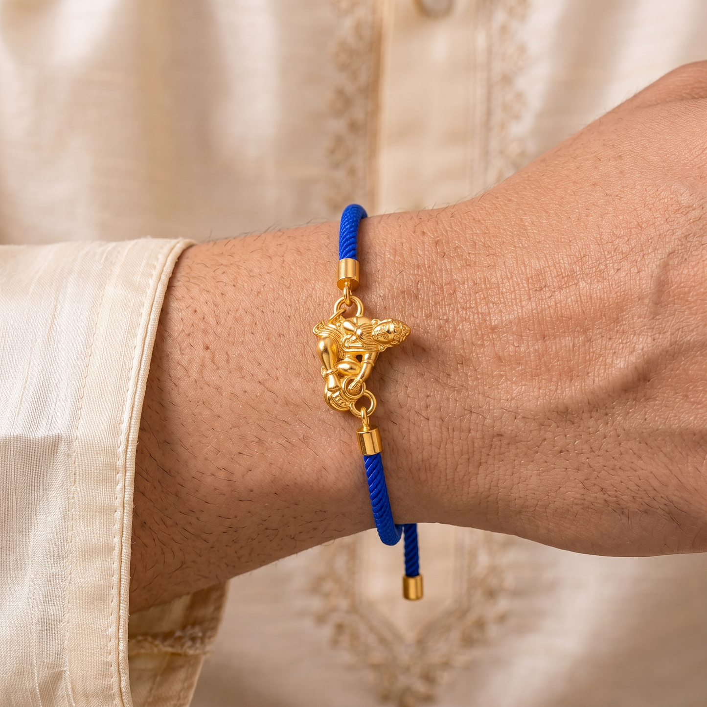 Krishna Gold-Plated Sterling Silver Bracelet Rakhi