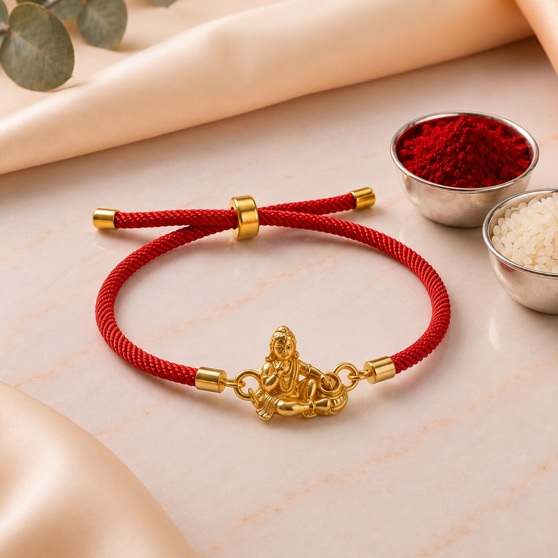 Krishna Gold-Plated Sterling Silver Bracelet Rakhi