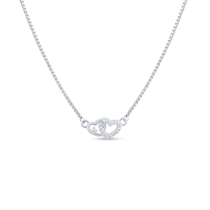 Linked Hearts Silver Pendant