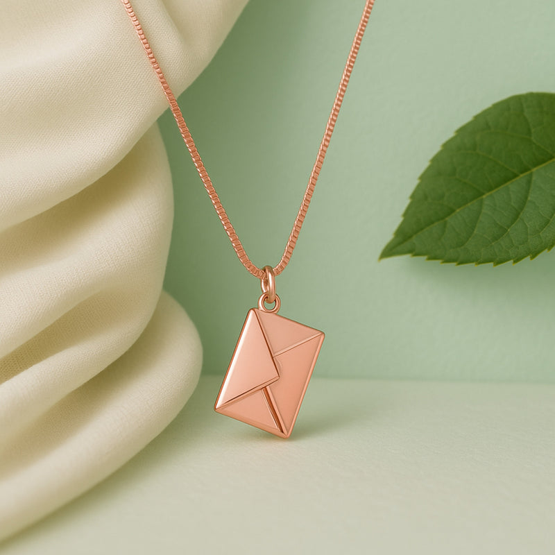 Love Letter Rose Gold Plated Pendant Necklace