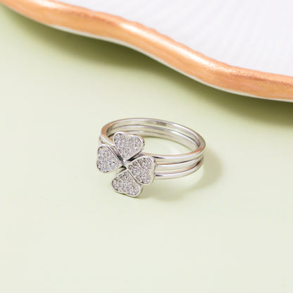 Lucky Hearts Stack Ring