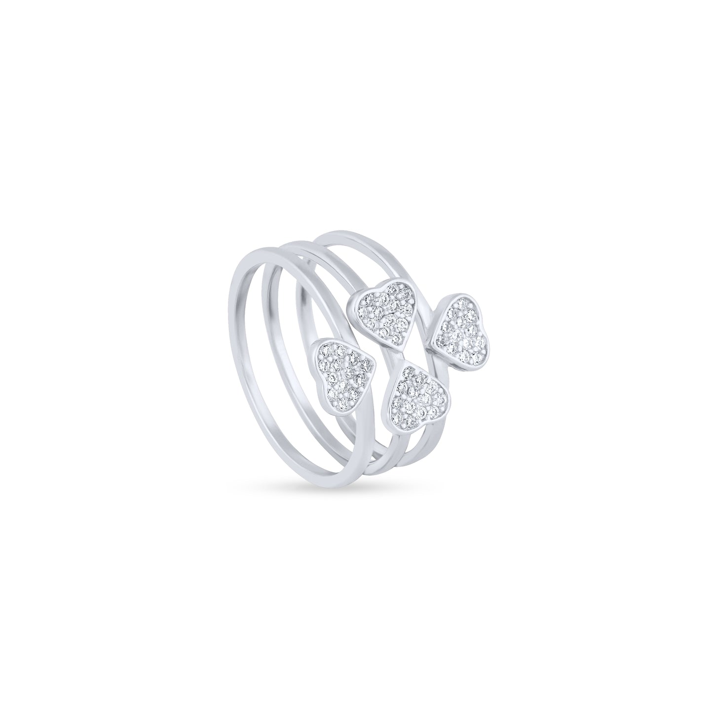 Lucky Hearts Stack Ring