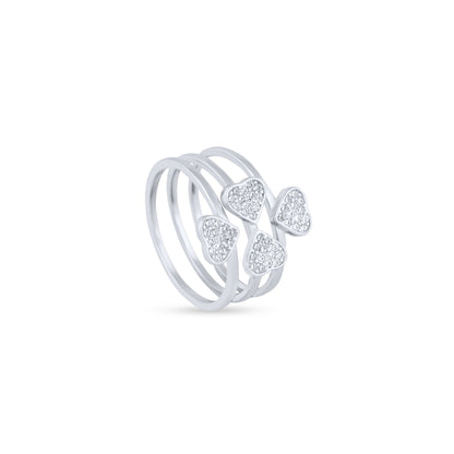 Lucky Hearts Stack Ring