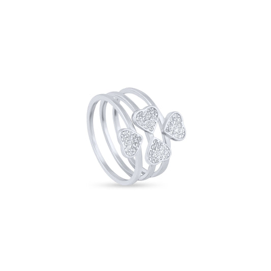 Lucky Hearts Stack Ring