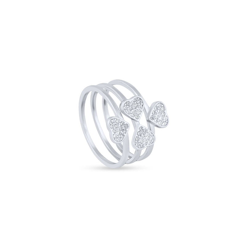 Lucky Hearts Stack Ring
