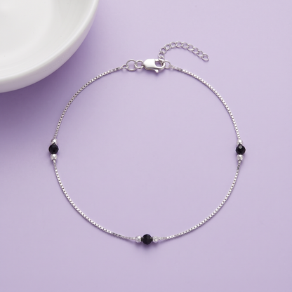 Midnight Bead Anklet