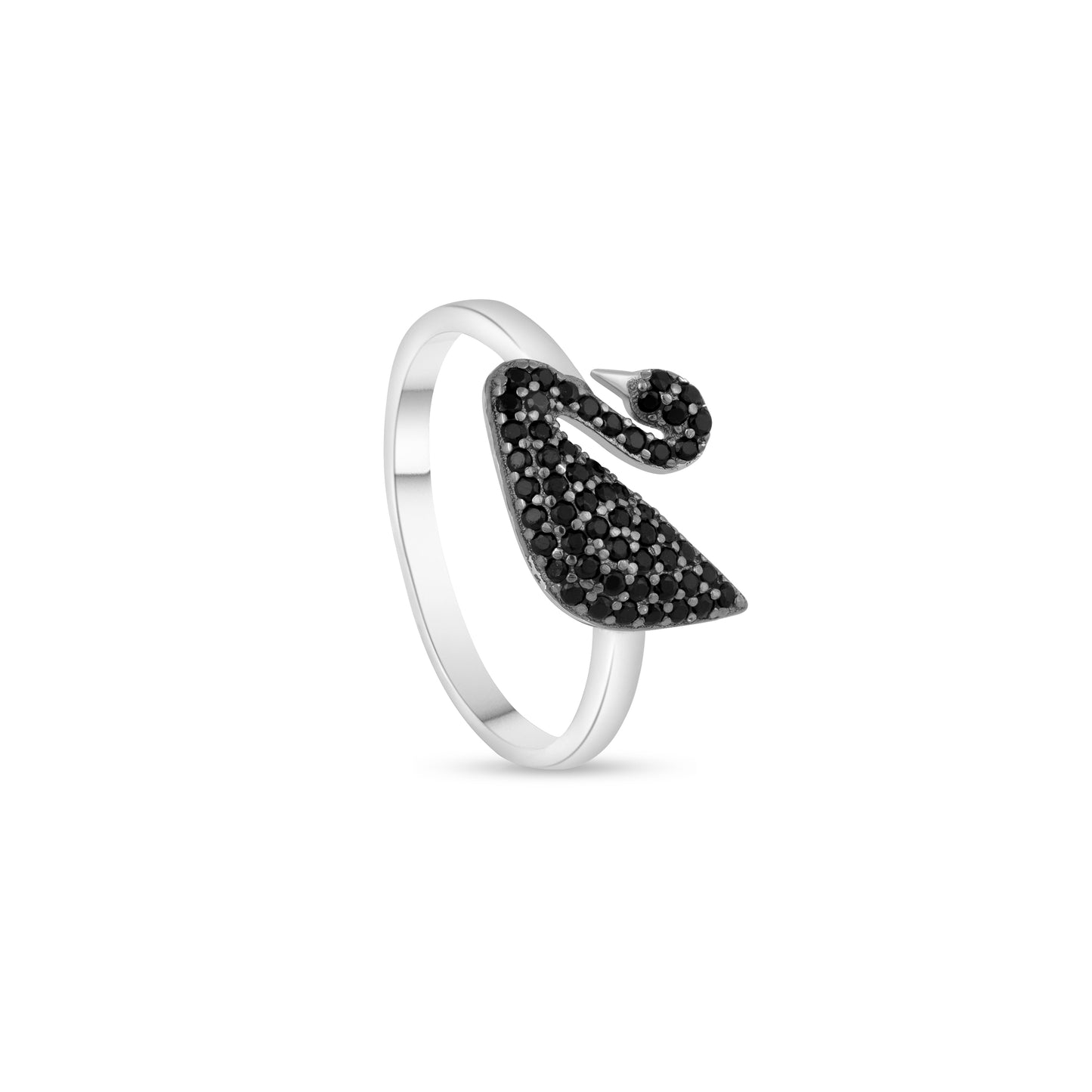 Midnight Swan Ring