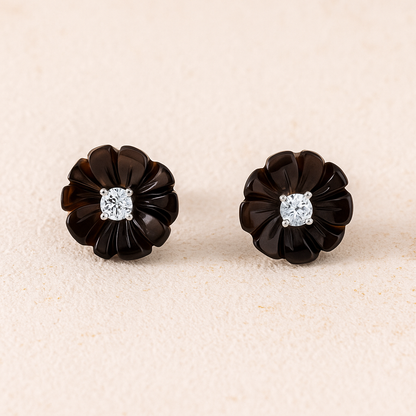 Midnight Bloom Stud Earrings