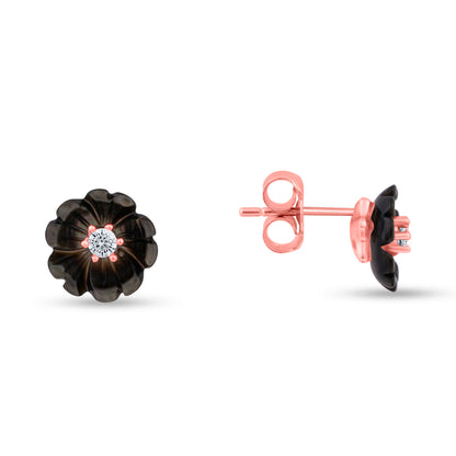 Midnight Bloom Stud Earrings