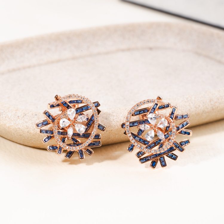 Midnight Spiral Earrings