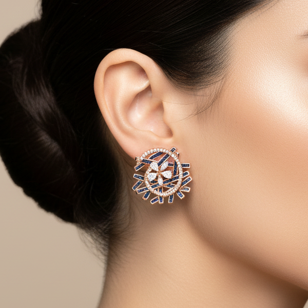 Midnight Spiral Earrings