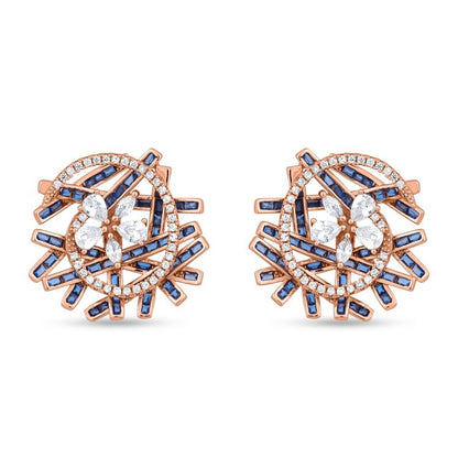 Midnight Spiral Earrings