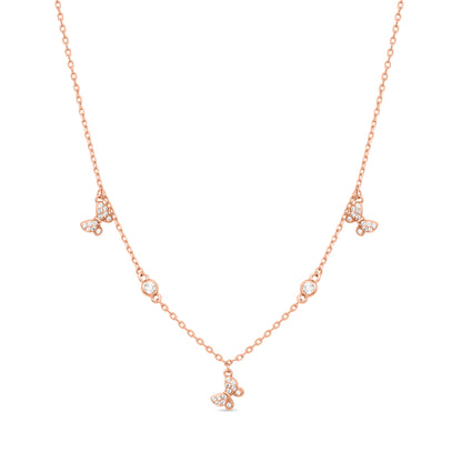 Silver Flutter Charm Necklace