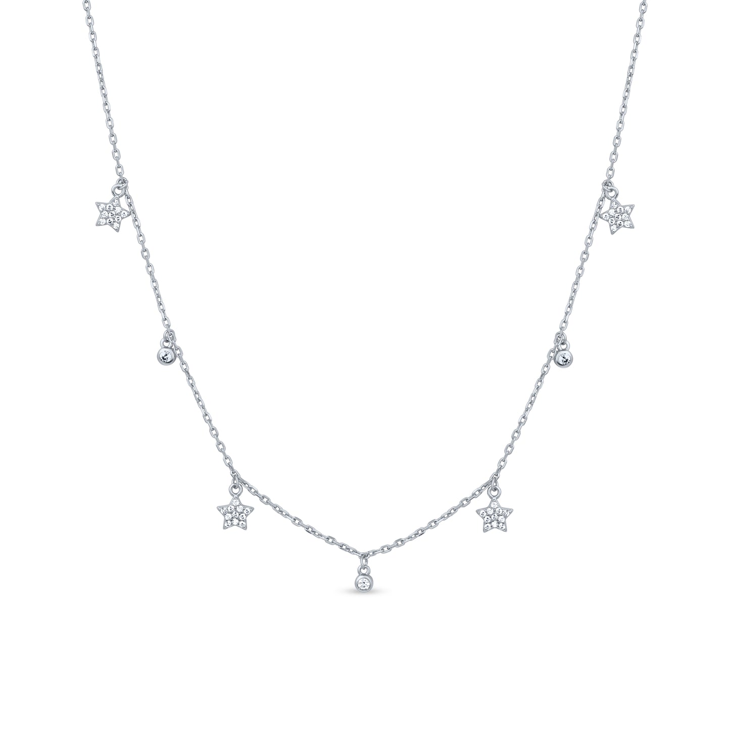 Silver Twilight Spark Necklace