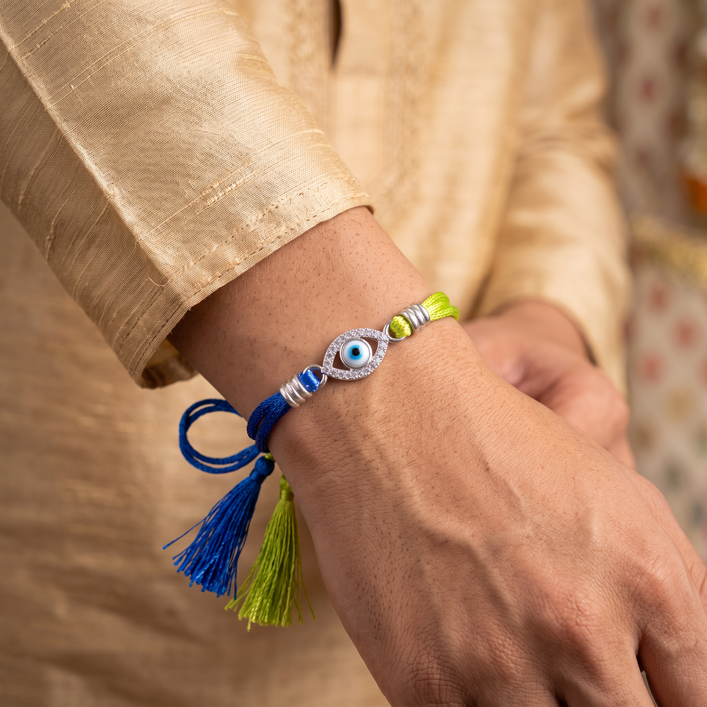 Nazar Shield Sterling Silver Rakhi