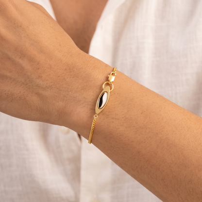Noir Nazar Silver Bracelet Rakhi