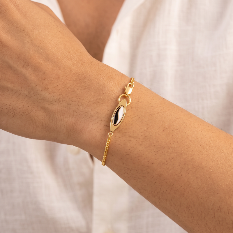 Noir Nazar Silver Bracelet Rakhi