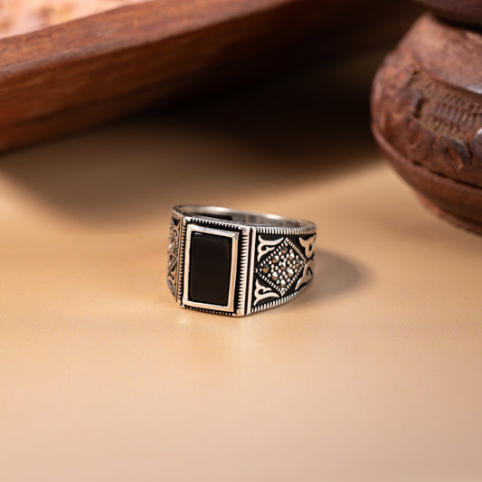 Obsidian Reign Ring