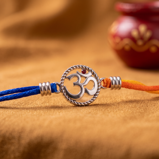 Om Sterling Silver Rakhi