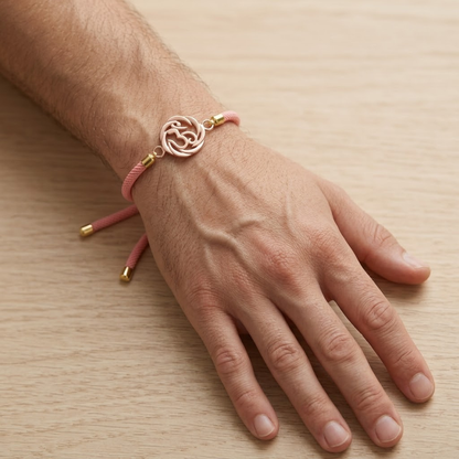[finish:rose-gold] Om Shakti Silver Bracelet Rakhi