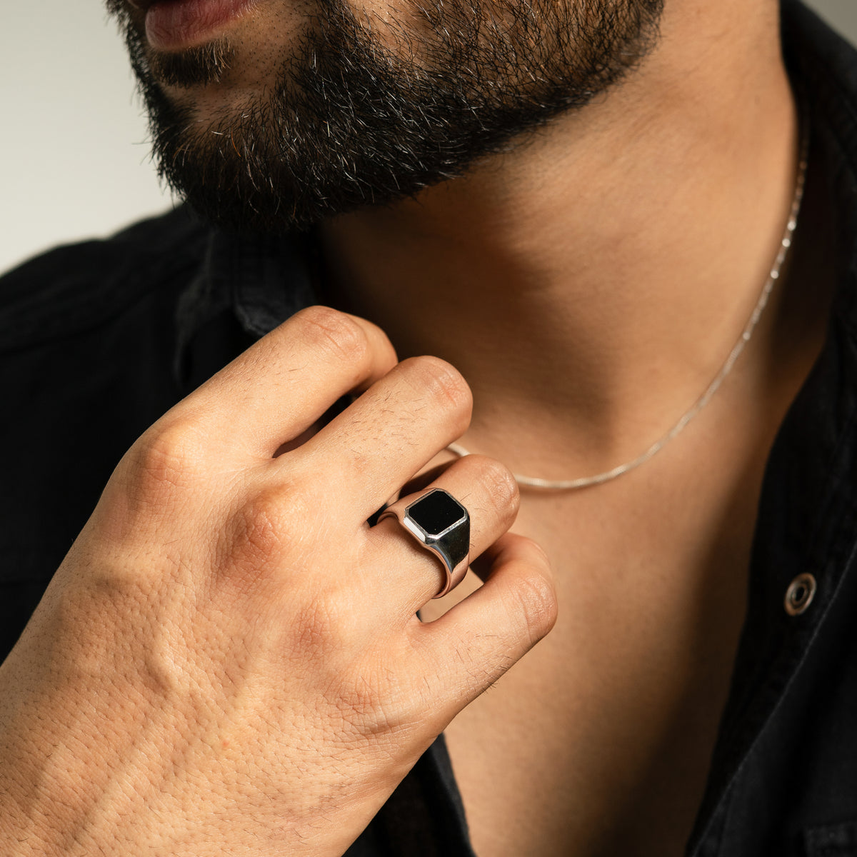 Onyx Dominion Ring For Men