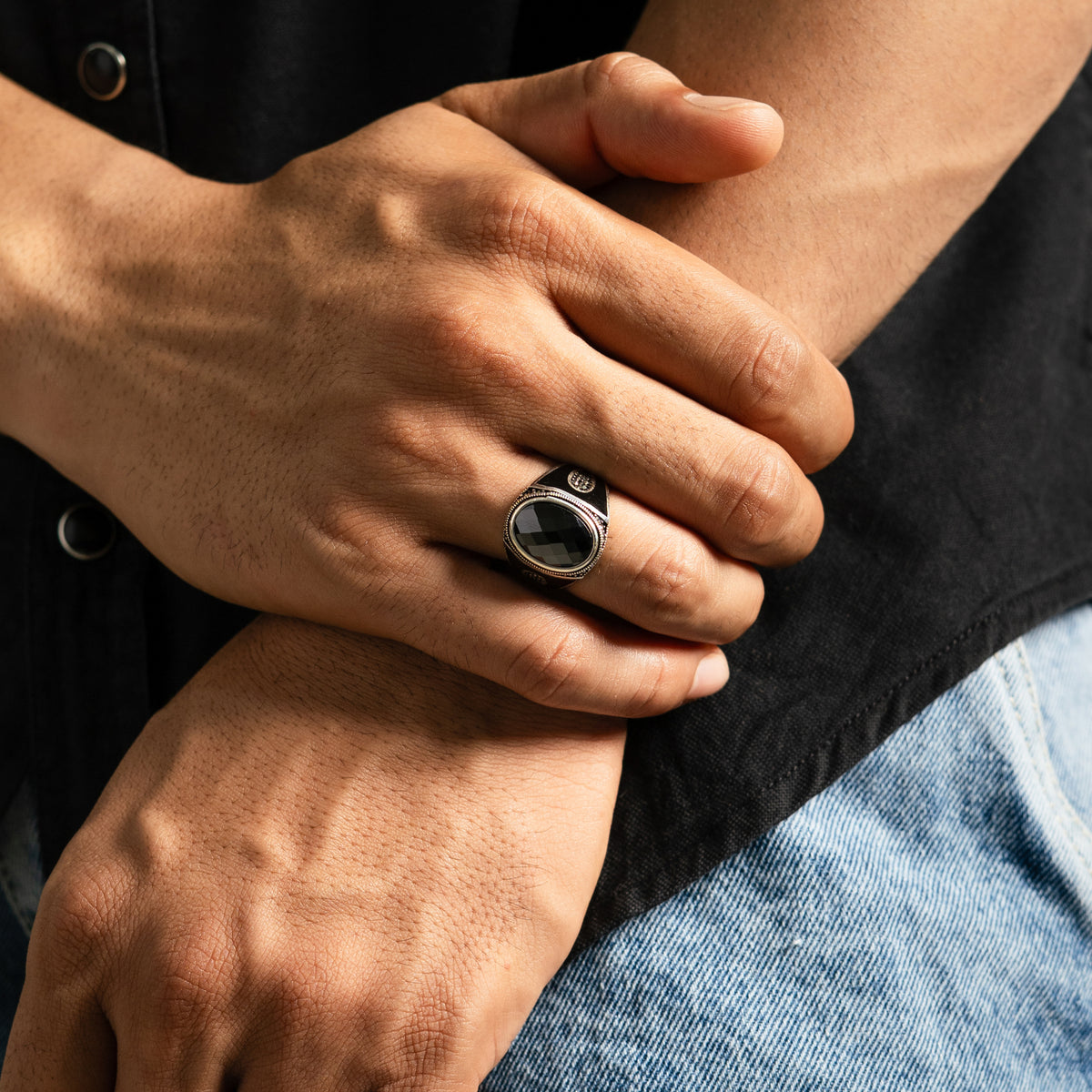 Onyx Regent Ring For Men