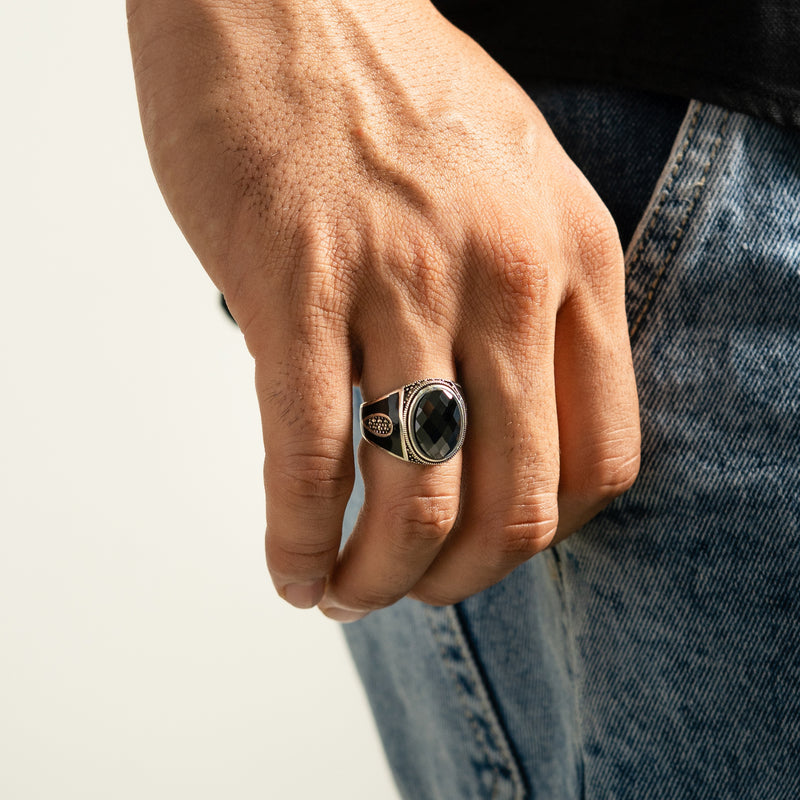 Onyx Regent Ring For Men