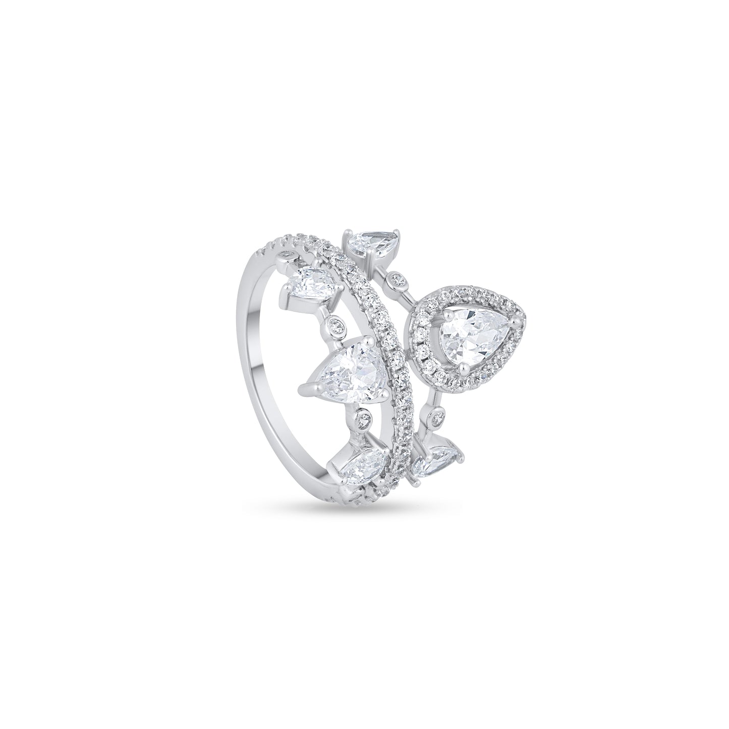 Pearl Drop Tiara Ring