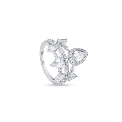 Pearl Drop Tiara Ring