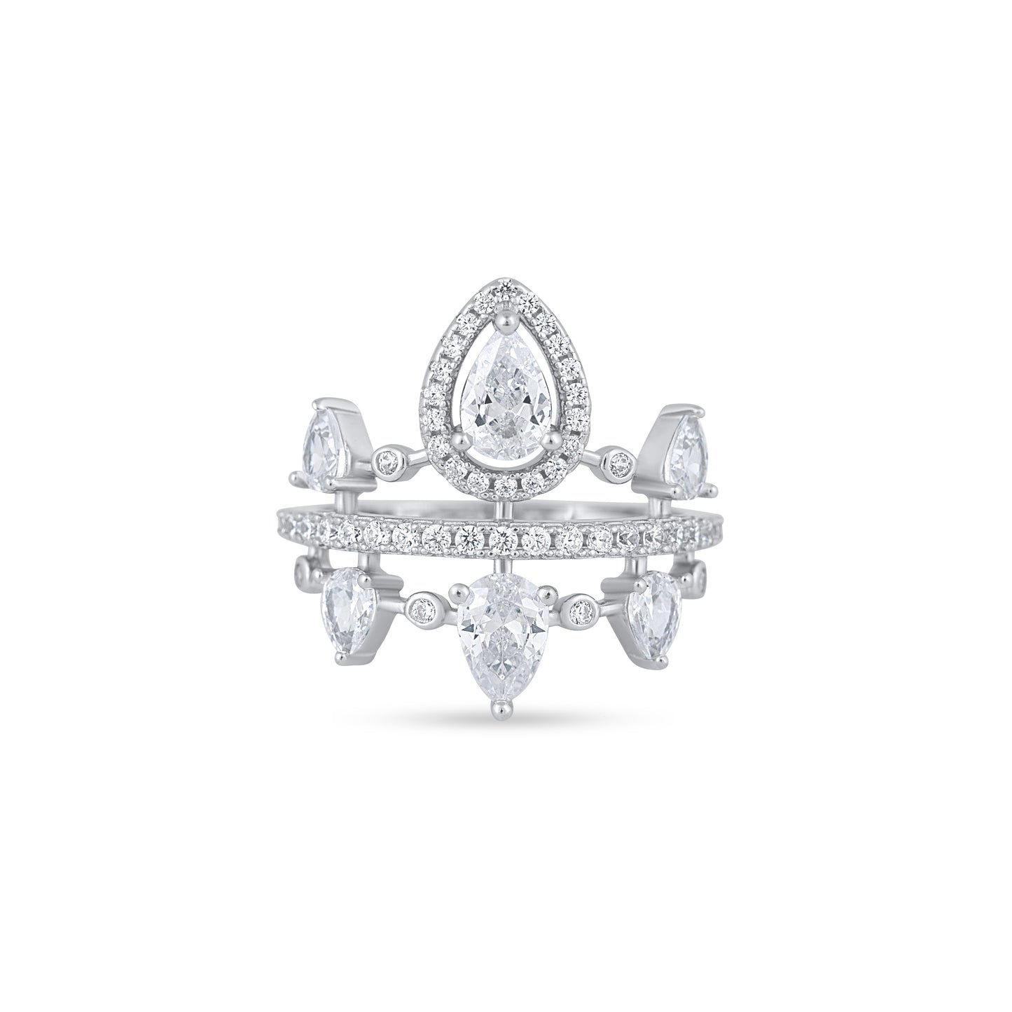 Pearl Drop Tiara Ring