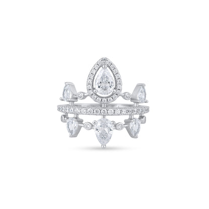 Pearl Drop Tiara Ring