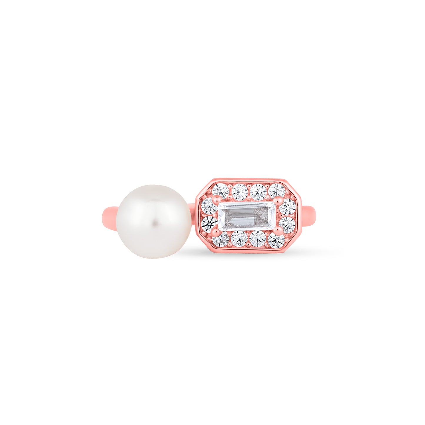Pearl Prism Rose Gold Ring