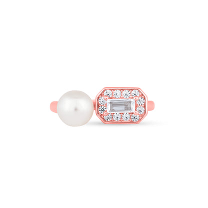 Pearl Prism Rose Gold Ring