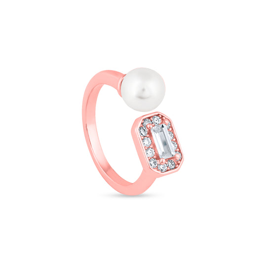 Pearl Prism Rose Gold Ring