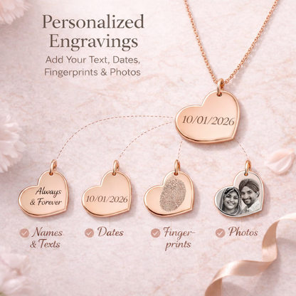 Personalised Heart Shaped Necklace With Image