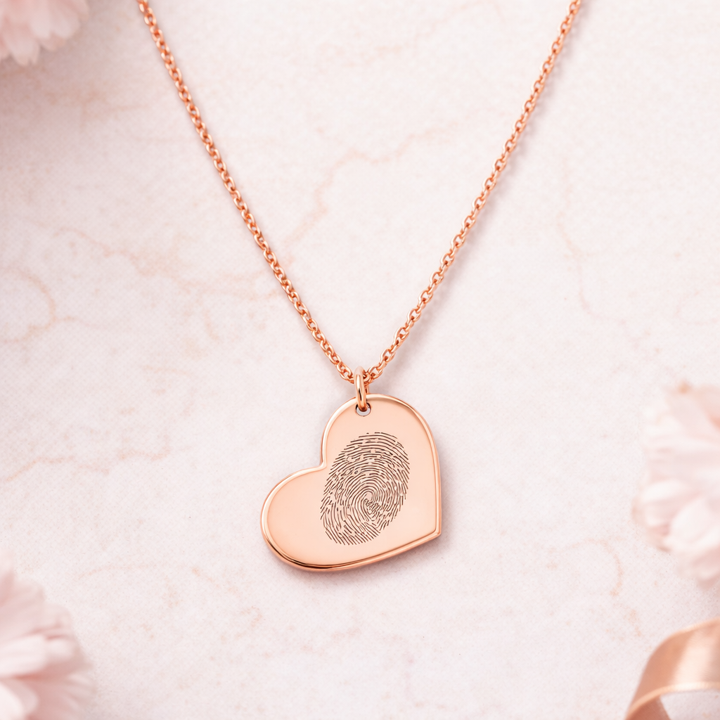 Personalised Heart Shaped Necklace With Image