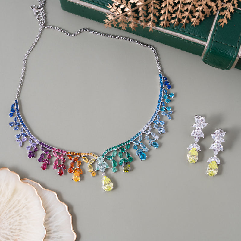 Prism Cascade Necklace Set